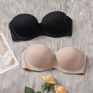 2 pieces solid tube underwire bras